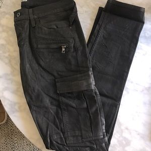 Hudson black resin jeans sz 32